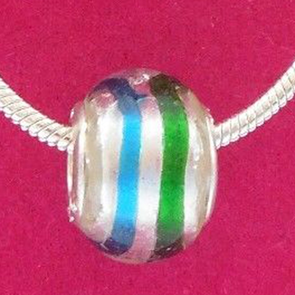 8096-Blue & Green Bead Necklace